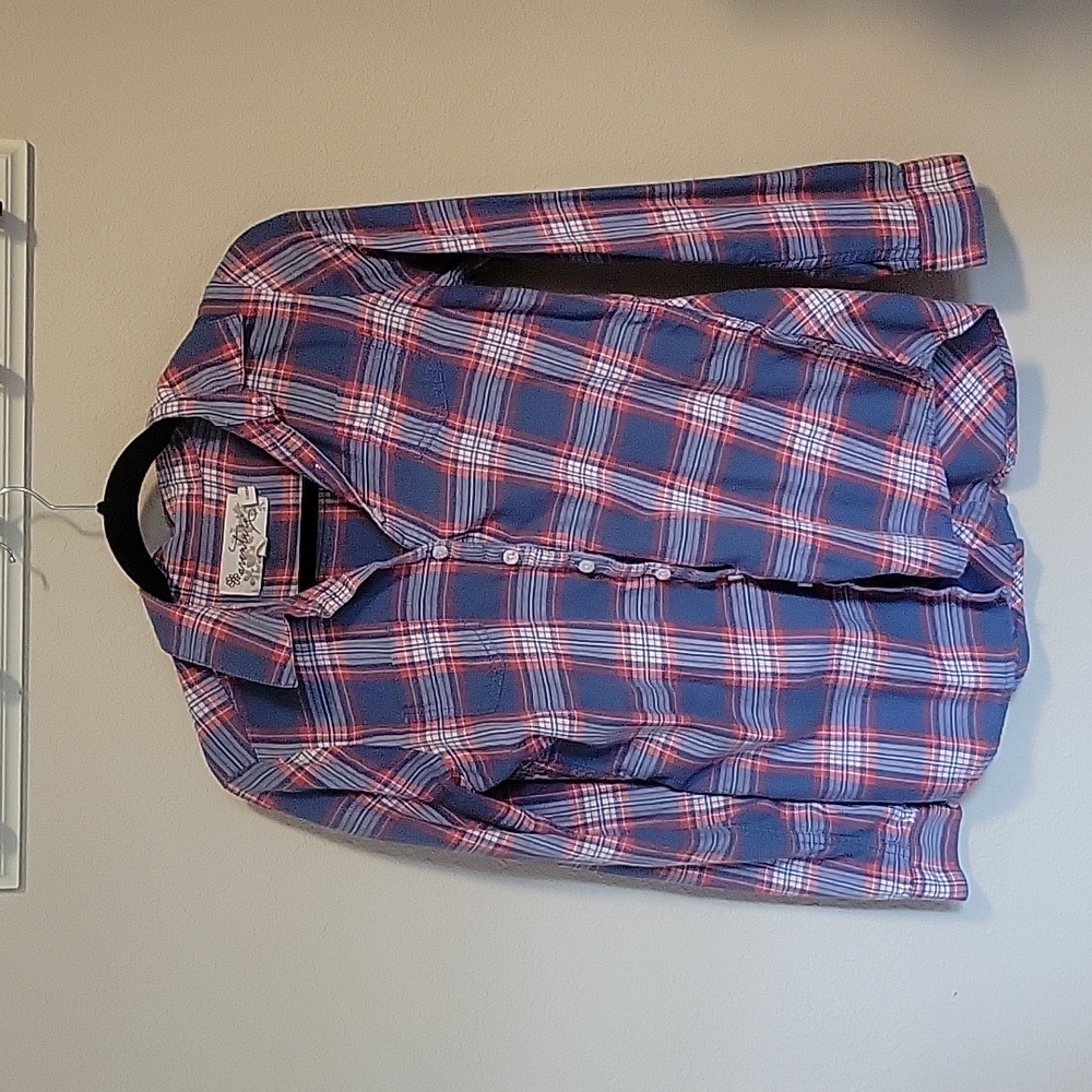 Adventura plaid button up, size S